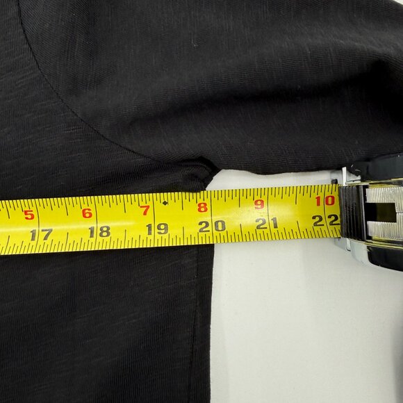 NWT J.Crew Factory Girlfriend Tee Black Long Sleeve Crewneck Women’s Large - Picture 8 of 9